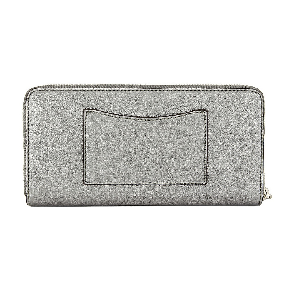 Money Pieces Pocket Pewter Leather Zip Wallet - Picture 2 of 4
